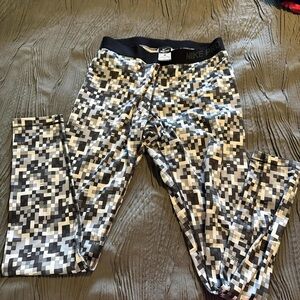 Nike Pro Pixelated Black and White Leggings